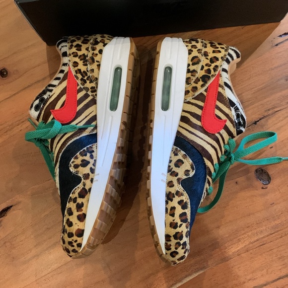 🌴 Used Rare collectible Air Max 1 Atmos animal pack 2.0 black box 2018 - Picture 5 of 16